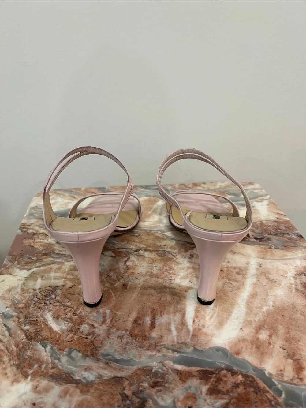 Jimmy Choo Pale Pink Strappy Mid-Heel Sandals